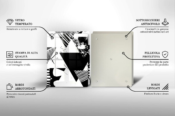 Protection plaque induction Triangles géométriques