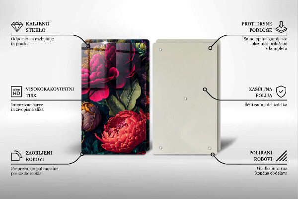 Protection plaque induction Belles fleurs