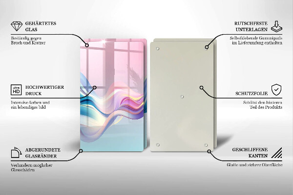 Protection plaque induction Abstraction pastel