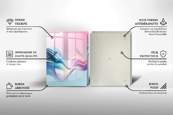 Protection plaque induction Abstraction pastel