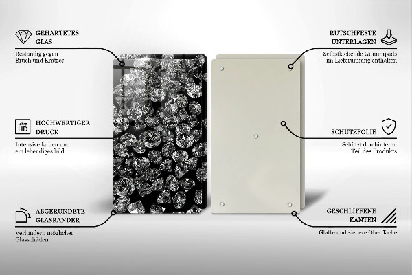 Cache plaque de cuisson Diamants diamants