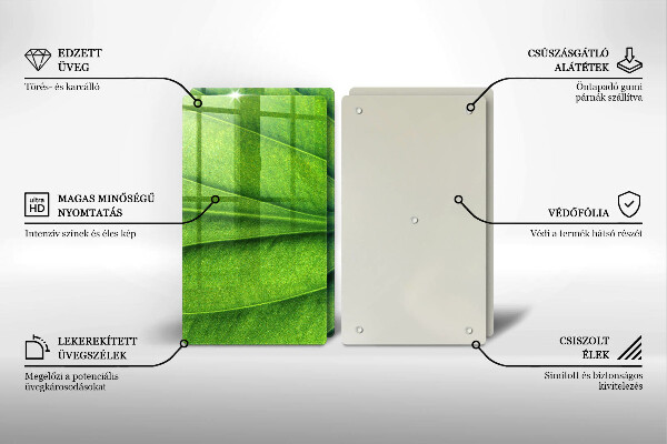 Cache plaque de cuisson Feuille de veine naturelle