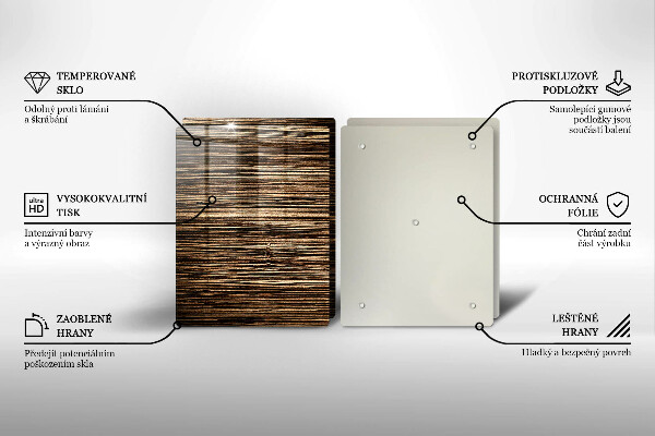 Cache plaque de cuisson Texture du bois