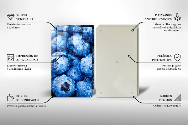 Protection plaque induction Myrtilles juteuses