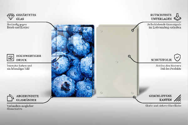 Protection plaque induction Myrtilles juteuses