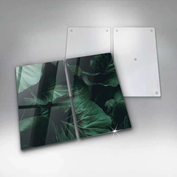 Protection plaque induction Feuilles sombres et sauvages