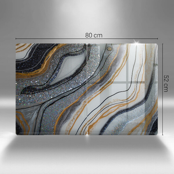 Protection plaque induction rocher avec de l'or