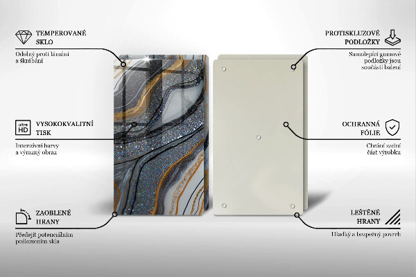 Protection plaque induction rocher avec de l'or