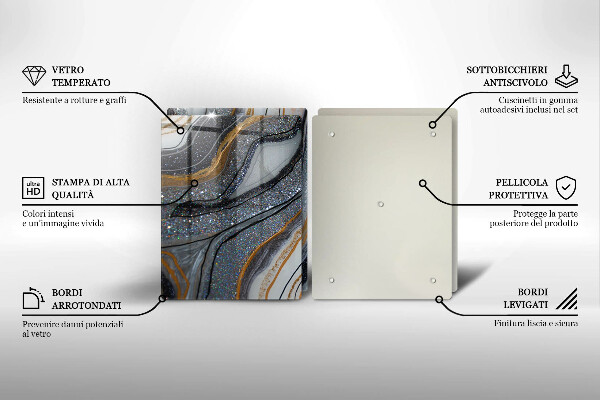 Protection plaque induction rocher avec de l'or