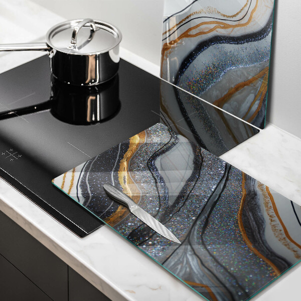 Protection plaque induction rocher avec de l'or