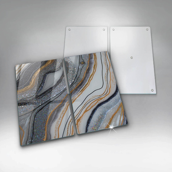 Protection plaque induction rocher avec de l'or