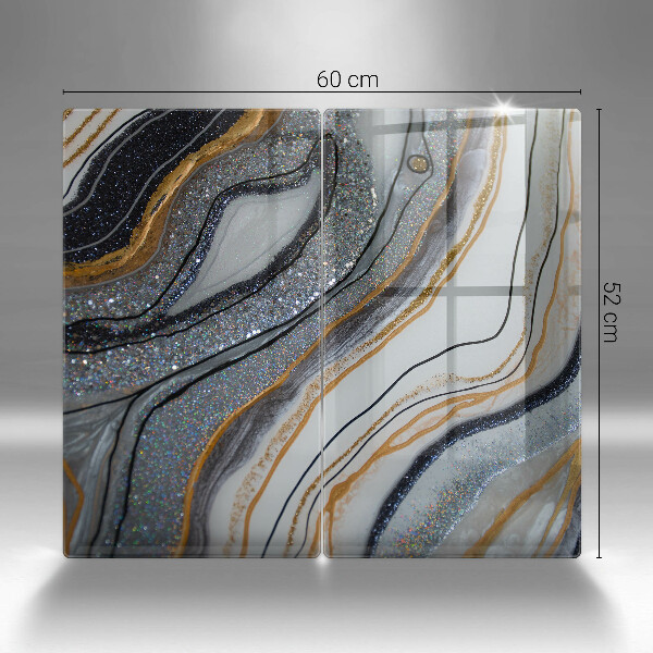 Protection plaque induction rocher avec de l'or