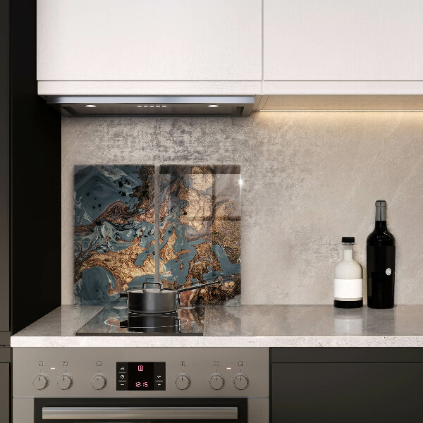 Protection plaque induction Structure rocheuse dorée