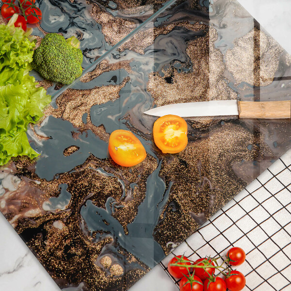 Protection plaque induction Structure rocheuse dorée