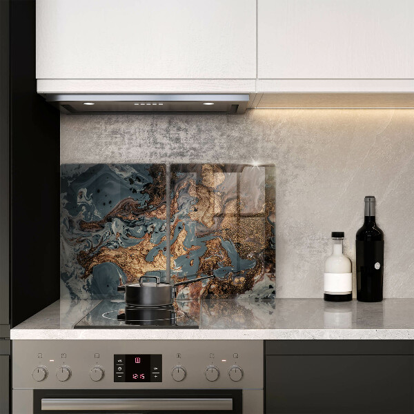 Protection plaque induction Structure rocheuse dorée