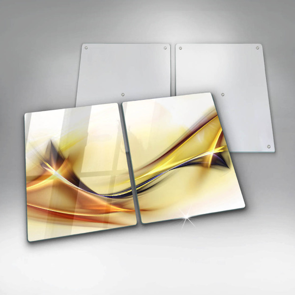 Cache plaque de cuisson Lignes de lumière abstraites