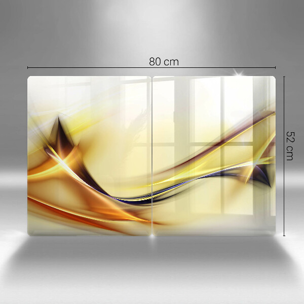 Cache plaque de cuisson Lignes de lumière abstraites