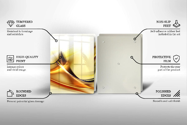 Cache plaque de cuisson Lignes de lumière abstraites