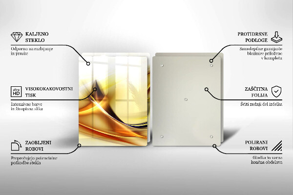 Cache plaque de cuisson Lignes de lumière abstraites