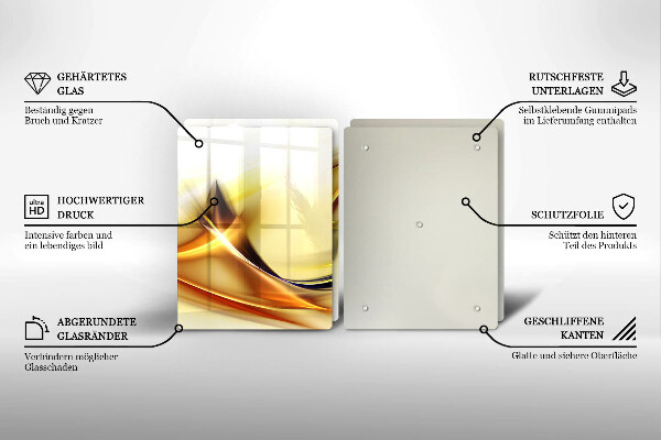 Cache plaque de cuisson Lignes de lumière abstraites