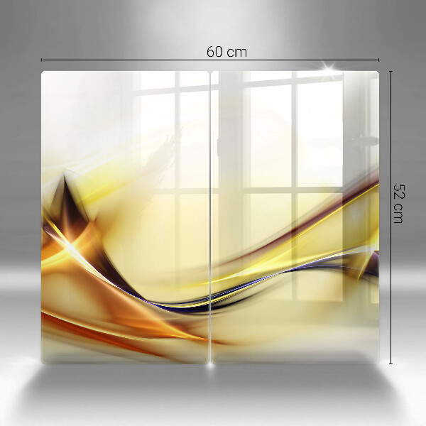 Cache plaque de cuisson Lignes de lumière abstraites