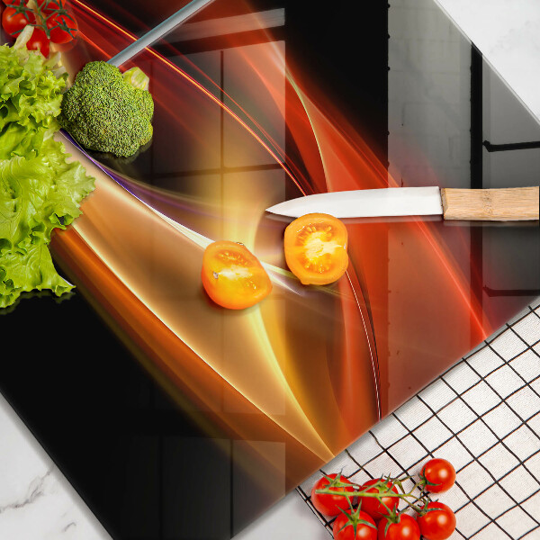 Cache plaque de cuisson Fumée et lumière abstraites