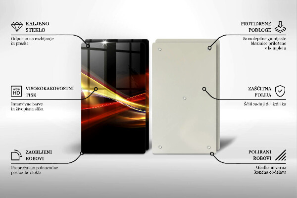 Cache plaque de cuisson Fumée et lumière abstraites