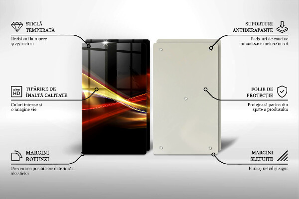 Cache plaque de cuisson Fumée et lumière abstraites