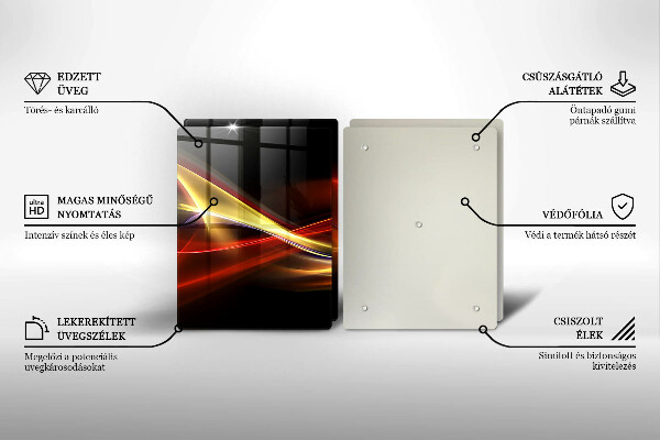 Cache plaque de cuisson Fumée et lumière abstraites