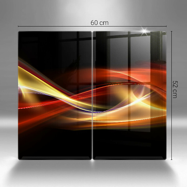 Cache plaque de cuisson Fumée et lumière abstraites