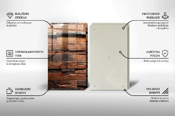 Protection plaque induction Planches de bois décoratives