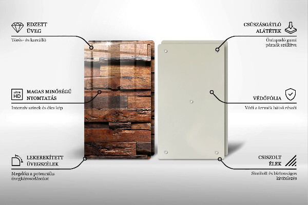Protection plaque induction Planches de bois décoratives