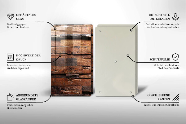 Protection plaque induction Planches de bois décoratives