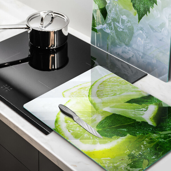 Protection plaque induction Citron vert menthe et glace