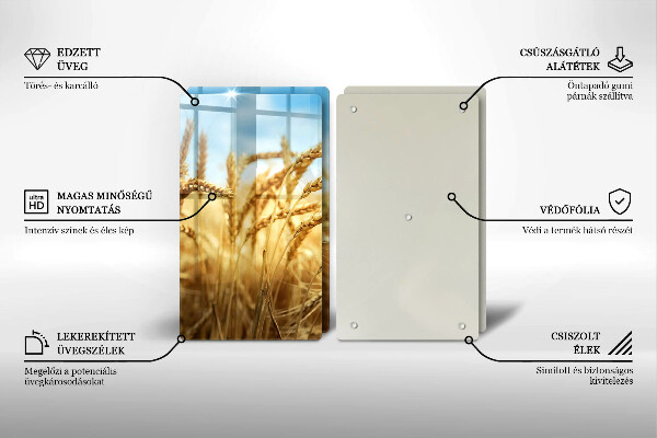 Protection plaque induction Épis de céréales dans le champ