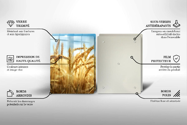 Protection plaque induction Épis de céréales dans le champ