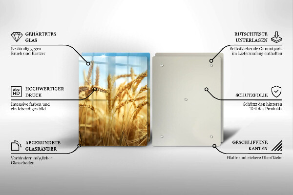 Protection plaque induction Épis de céréales dans le champ