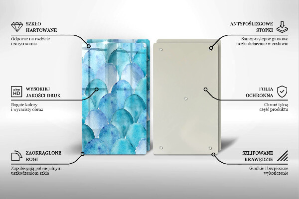 Protection plaque induction Écailles d'aquarelle