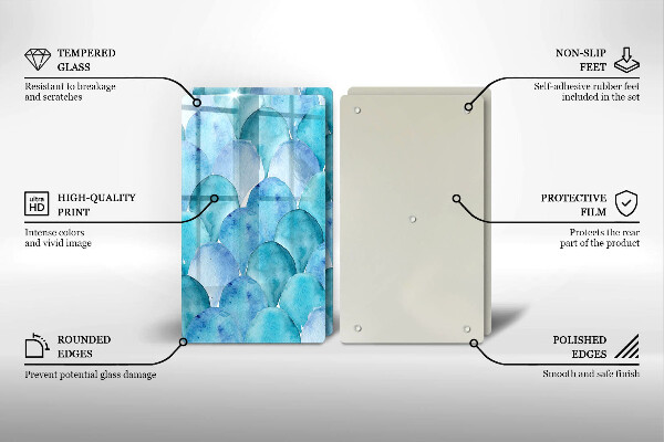 Protection plaque induction Écailles d'aquarelle