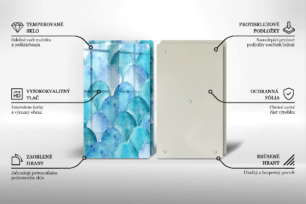 Protection plaque induction Écailles d'aquarelle
