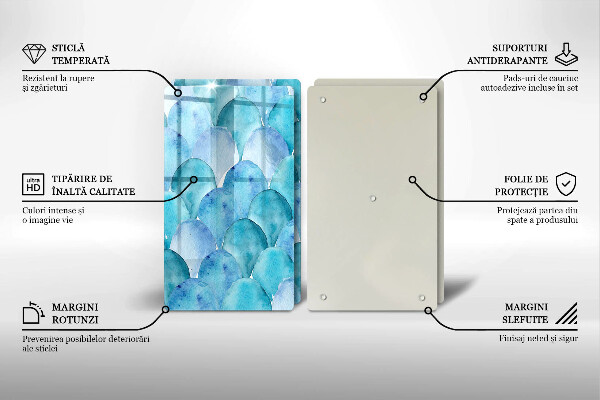 Protection plaque induction Écailles d'aquarelle