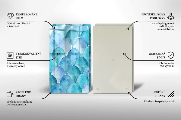 Protection plaque induction Écailles d'aquarelle