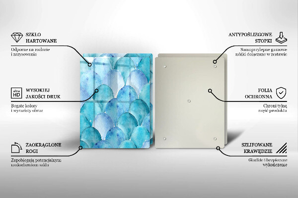 Protection plaque induction Écailles d'aquarelle