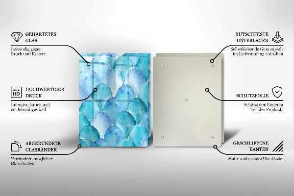 Protection plaque induction Écailles d'aquarelle