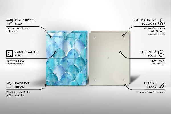 Protection plaque induction Écailles d'aquarelle