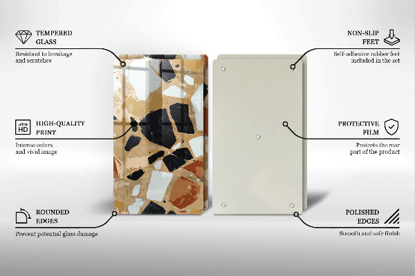 Protection plaque induction Assiette pierres décoratives