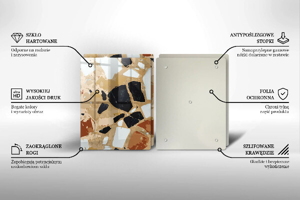 Protection plaque induction Assiette pierres décoratives