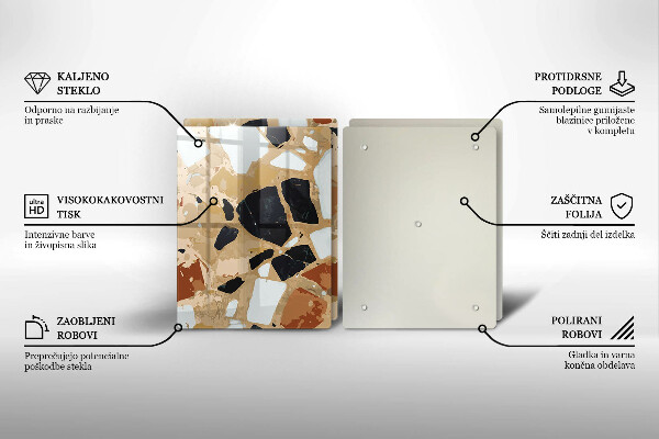 Protection plaque induction Assiette pierres décoratives