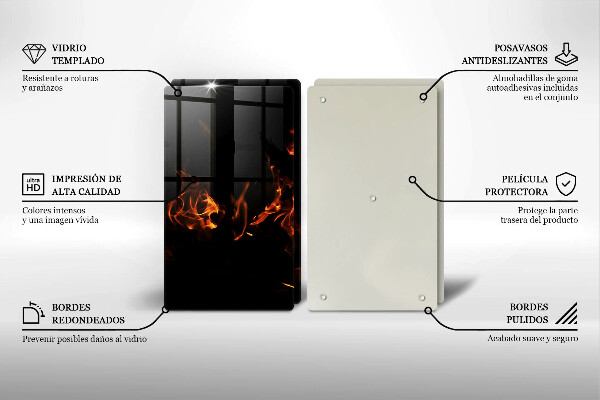 Protection plaque induction Allume une flamme vivante