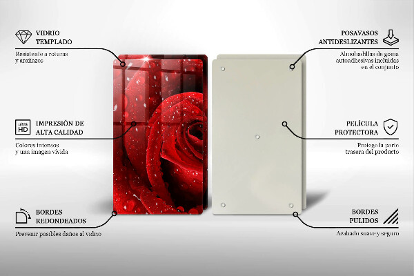 Cache plaque de cuisson Pétales de fleurs de roses